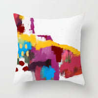 HKM-050579 Soft Peach Skin Cushion Cover in Printed Linen Design 45x45cm
