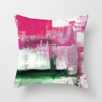 HKM-050579 Soft Peach Skin Cushion Cover in Printed Linen Design 45x45cm
