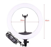 HKM-050899 18-Inch Multi-Camera Live Broadcast Ring Light with 416 LED Beads and 210CM Adjustable Stand