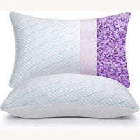 HKM-050963 Lavender Gel Cooling Memory Foam Pillow - Sky Blue & Violet - 64x48cm, 72x48cm, 86x48cm