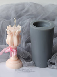 HKM-050963 Tulip Candlestick Silicone Mold for DIY Aromatherapy Candle Making