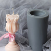 HKM-050963 Tulip Candlestick Silicone Mold for DIY Aromatherapy Candle Making