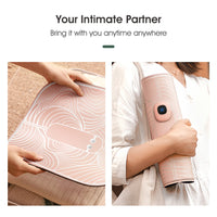 HKM-051027 Rechargeable Smart Leg Pad - USB Powered, Leather & Silver Paste, Pink, 300mm x 300mm