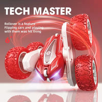 HKM-051091 2.4G Remote Control Double-Sided Stunt Car with 360 Degree Rotation and Lights, Ideal for Ages 5 and Up