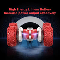 HKM-051091 2.4G Remote Control Double-Sided Stunt Car with 360 Degree Rotation and Lights, Ideal for Ages 5 and Up