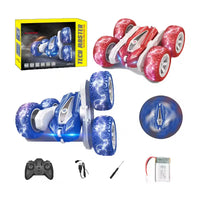 HKM-051091 2.4G Remote Control Double-Sided Stunt Car with 360 Degree Rotation and Lights, Ideal for Ages 5 and Up