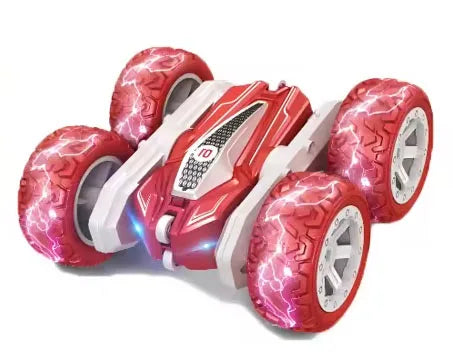 HKM-051091 2.4G Remote Control Double-Sided Stunt Car with 360 Degree Rotation and Lights, Ideal for Ages 5 and Up
