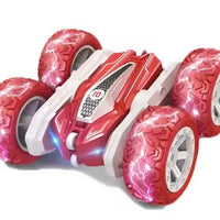 HKM-051091 2.4G Remote Control Double-Sided Stunt Car with 360 Degree Rotation and Lights, Ideal for Ages 5 and Up