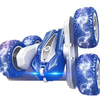 HKM-051091 2.4G Remote Control Double-Sided Stunt Car with 360 Degree Rotation and Lights, Ideal for Ages 5 and Up