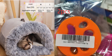 HKM-051219 New Splice Portable Pet Nest Portable Autumn And Winter Warm Dog Nest Moisture-proof Long Fur Cat Nest Cross Border Pet Nest