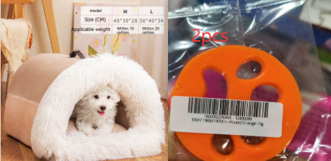HKM-051219 New Splice Portable Pet Nest Portable Autumn And Winter Warm Dog Nest Moisture-proof Long Fur Cat Nest Cross Border Pet Nest