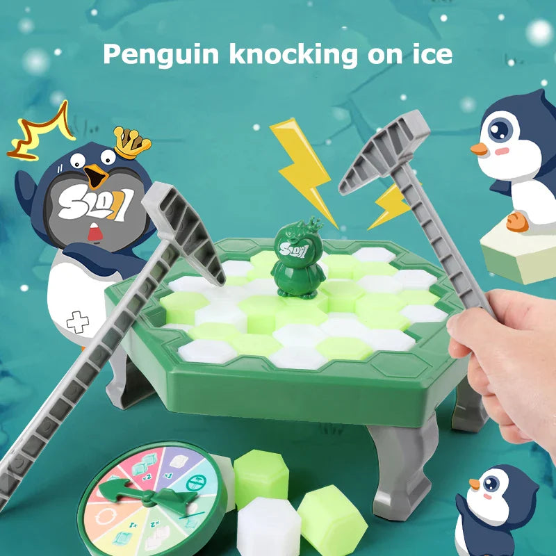 KTX-051411 Penguin Ice Smashing Game - Interactive Puzzle Building Blocks for Family Fun