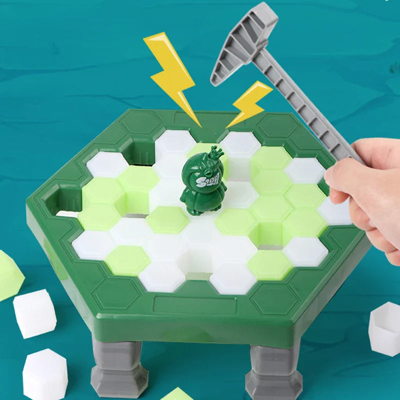 KTX-051411 Penguin Ice Smashing Game - Interactive Puzzle Building Blocks for Family Fun