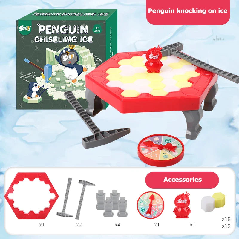 KTX-051411 Penguin Ice Smashing Game - Interactive Puzzle Building Blocks for Family Fun