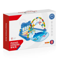 HKM-051475 Activity Baby Gym Play Mat with Piano and Fitness Rack for Infants 0-24 Months