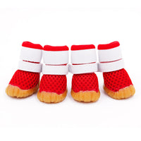 HKM-051539 Breathable Sports Mesh Shoes for Dogs - Waterproof Platform, Warmth & Comfort - Available in Red, Pink, Yellow, Blue