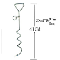 HKM-051603 Durable Spiral Dog Tie Out Stake for Secure Outdoor Tethering - Rust Resistant Easy Installation