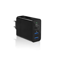 HKM-051731 Dual Port USB-C Charger with 48W Power Delivery, Compact Design, 100-240V Input