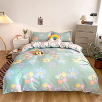 HKM-051987 Aloe Cotton Four-Piece Bedding Set - Striped, Heart-Shaped, Starry Sky, and More Patterns