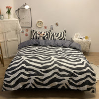 HKM-051987 Aloe Cotton Four-Piece Bedding Set - Striped, Heart-Shaped, Starry Sky, and More Patterns