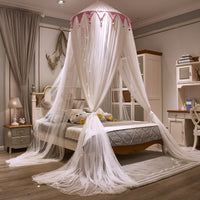 HKM-051987 Triangular Mosquito Net Bed Curtain with Ceiling Suction Top - Polyester Fiber, One Size Fitting 1.0-2.0m Beds