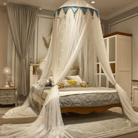 HKM-051987 Triangular Mosquito Net Bed Curtain with Ceiling Suction Top - Polyester Fiber, One Size Fitting 1.0-2.0m Beds