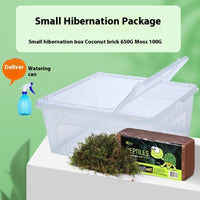 HKM-052115 Coconut Soil Turtle Winter Sleeping Supplies with Hibernation Box and Moss