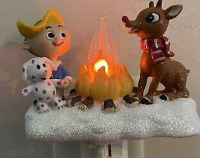 HKM-052115 Creative Resin Ghost Bonfire Night Lamp - Modern Art Ornamental Design, Various Plug Types