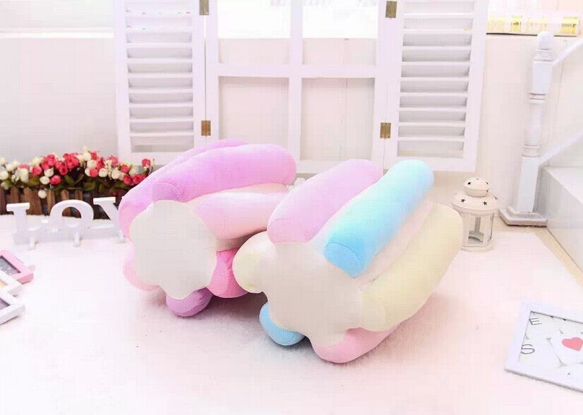 HKM-052115 Personalized Cotton Candy Pillow in Blue and Pink, 35x25cm, Cotton Material