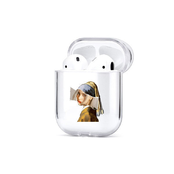 HKM-052179 Transparent Painted Earphone Sleeve with Cartoon Designs and Camouflage Patterns