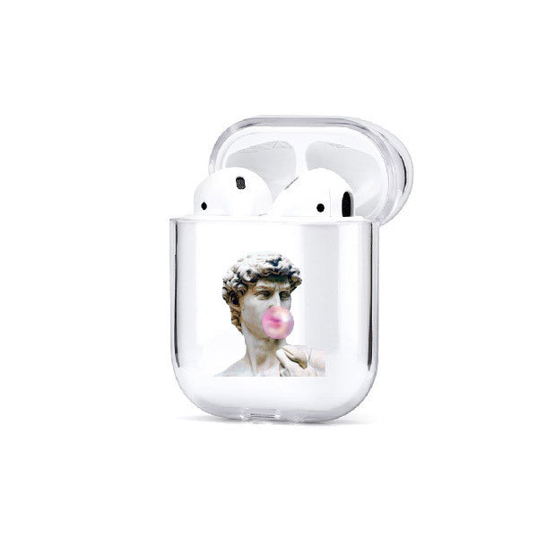 HKM-052179 Transparent Painted Earphone Sleeve with Cartoon Designs and Camouflage Patterns
