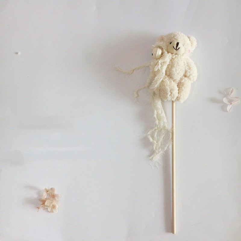 HKM-052307 Feather Tassel Cat Toy with Bell and Bite-Resistant Design