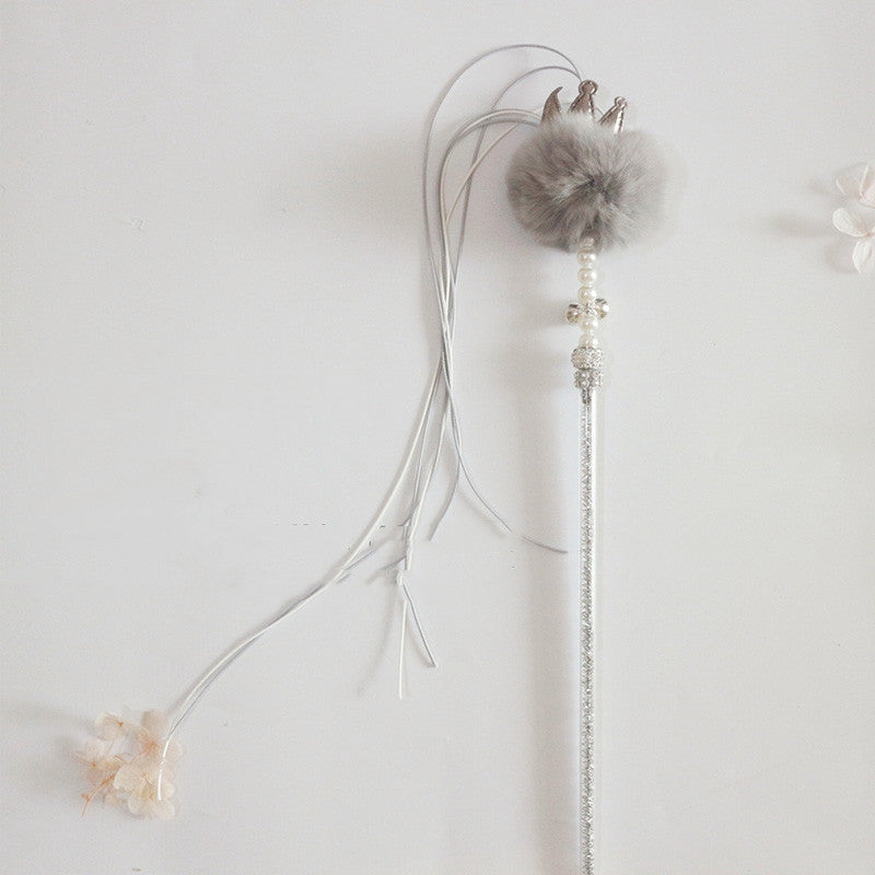 HKM-052307 Feather Tassel Cat Toy with Bell and Bite-Resistant Design
