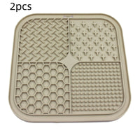 HKM-052435 Pet Licking Pad Silicone Pet Food Suction Cup Anti-choke Slow Feeding Bowl Dog Licking Pad