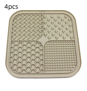HKM-052435 Pet Licking Pad Silicone Pet Food Suction Cup Anti-choke Slow Feeding Bowl Dog Licking Pad