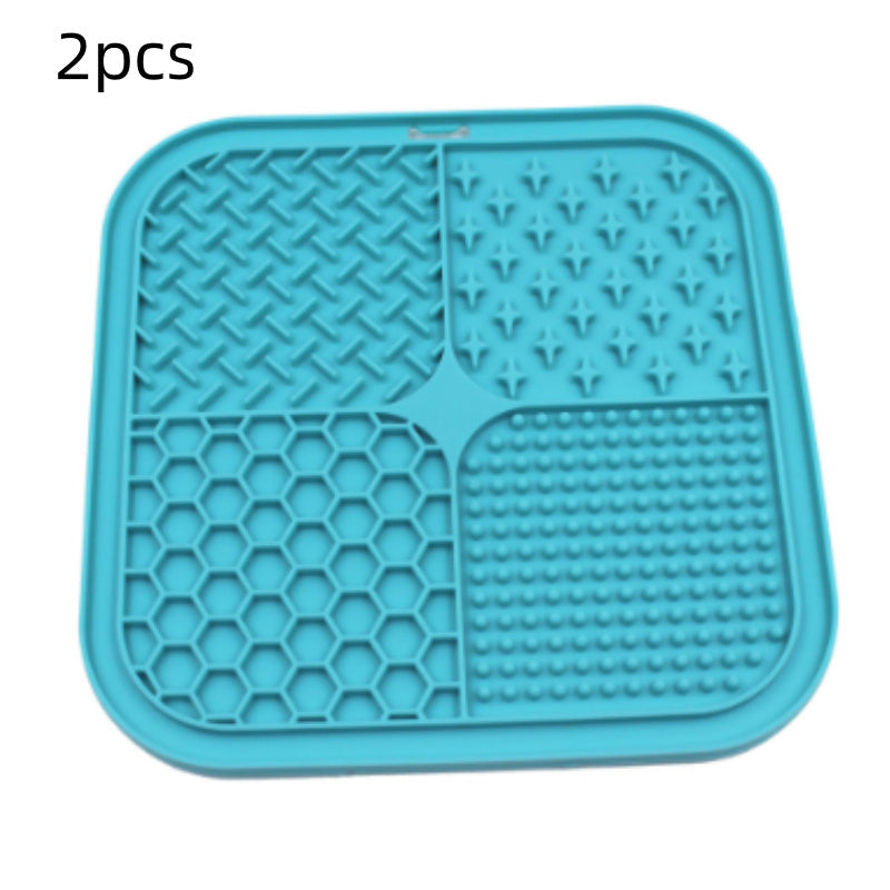 HKM-052435 Pet Licking Pad Silicone Pet Food Suction Cup Anti-choke Slow Feeding Bowl Dog Licking Pad