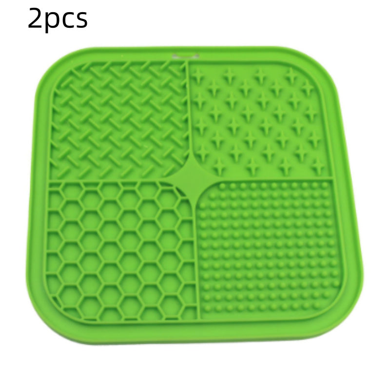 HKM-052435 Pet Licking Pad Silicone Pet Food Suction Cup Anti-choke Slow Feeding Bowl Dog Licking Pad