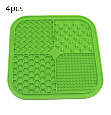 HKM-052435 Pet Licking Pad Silicone Pet Food Suction Cup Anti-choke Slow Feeding Bowl Dog Licking Pad