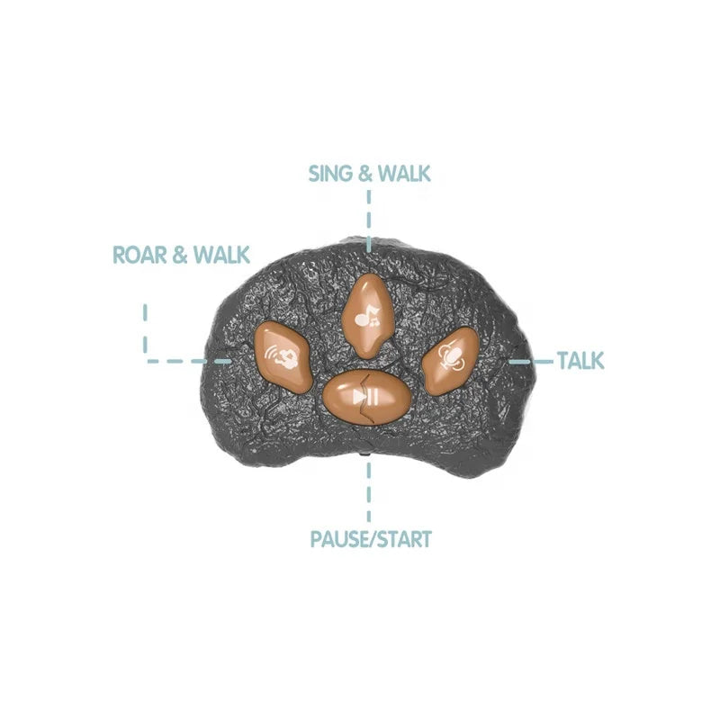 Electric Triceratops Plush Toy for Kids - Singing, Walking, and Talking Educational Dinosaur