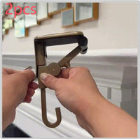 HKM-052627 Metal Hanging Socks Hook for Fireplace Mantel – Modern Iron Art in Black or Gold