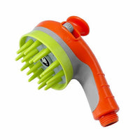 HKM-052755 Dog Shower Brush with Massage and Shampoo Function - ABS and Rubber Material, Convenient Pet Cleaning Tool