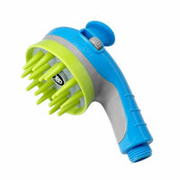 HKM-052755 Dog Shower Brush with Massage and Shampoo Function - ABS and Rubber Material, Convenient Pet Cleaning Tool