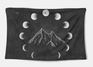 HKM-052819 Elegant Polyester Fiber Tapestry with Digital Thermal Transfer Design
