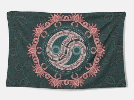 HKM-052819 Elegant Polyester Fiber Tapestry with Digital Thermal Transfer Design