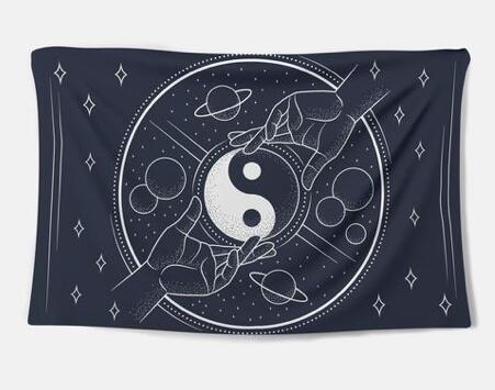 HKM-052819 Elegant Polyester Fiber Tapestry with Digital Thermal Transfer Design