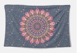 HKM-052819 Elegant Polyester Fiber Tapestry with Digital Thermal Transfer Design