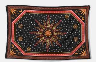 HKM-052819 Elegant Polyester Fiber Tapestry with Digital Thermal Transfer Design