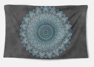 HKM-052819 Elegant Polyester Fiber Tapestry with Digital Thermal Transfer Design