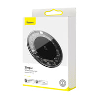 HKM-052883 15W Fast Wireless Charger in Black, White, or Transparent