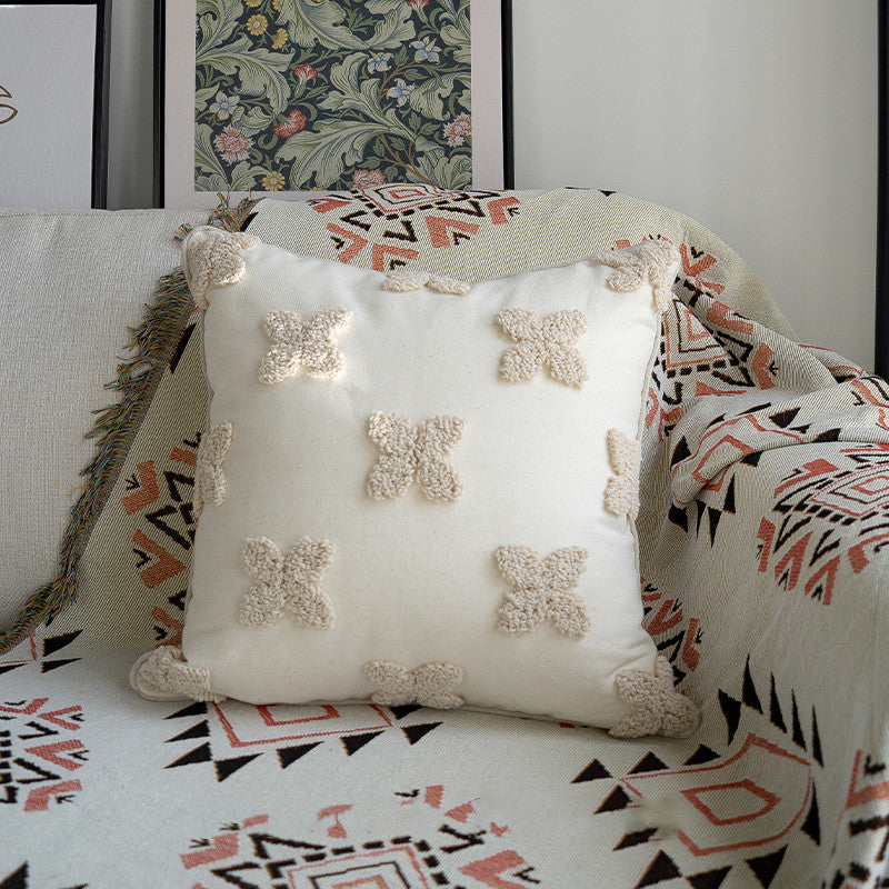 HKM-052947 European Style Garden Floral Pillowcase Set with Cushion Core - 45x45cm & 30x50cm Options